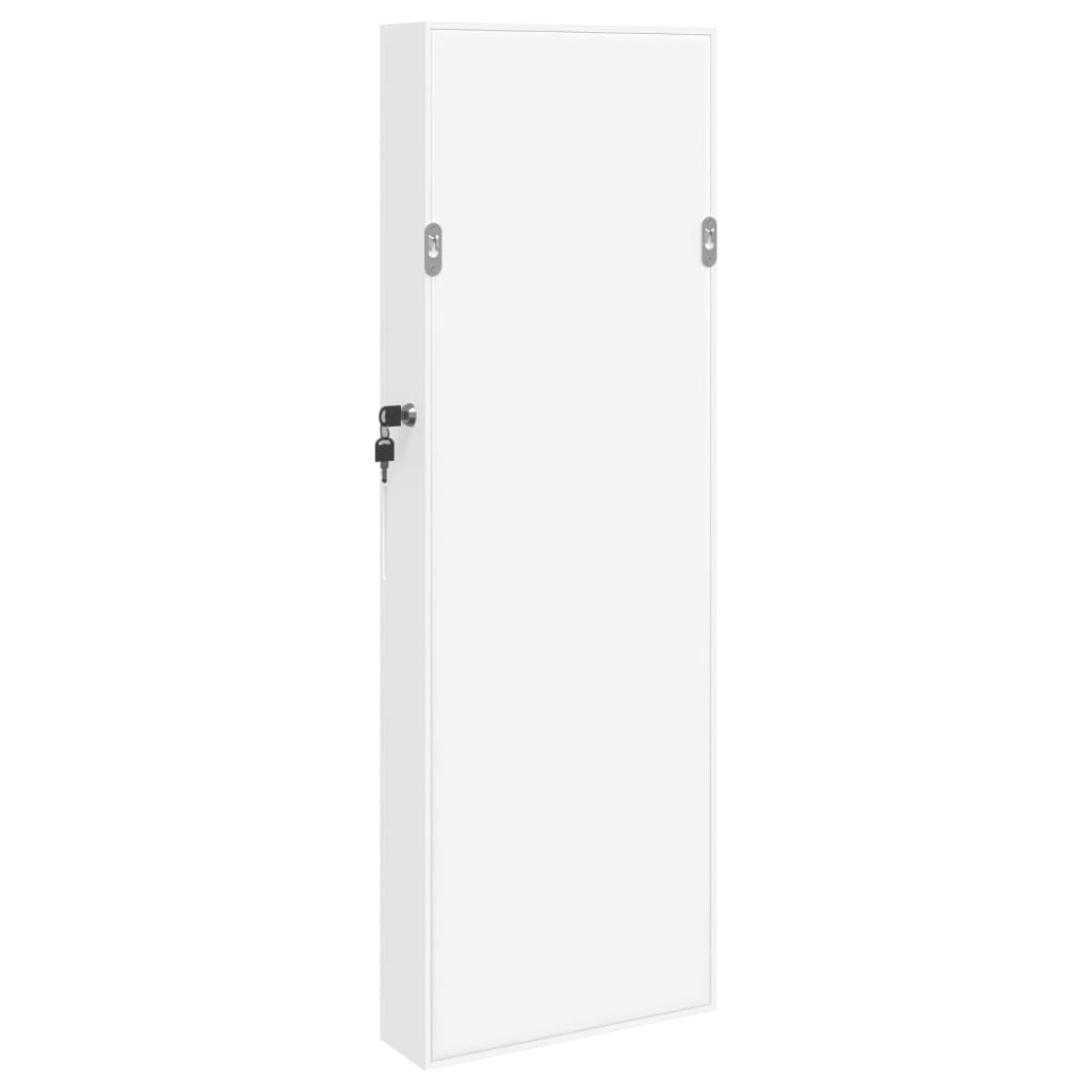 vidaXL Dulap de bijuterii cu oglindă montat pe perete alb 30x8,5x90 cm vidaXL Dulap de bijuterii cu oglindă montat pe perete alb 30x8,5x90 cm