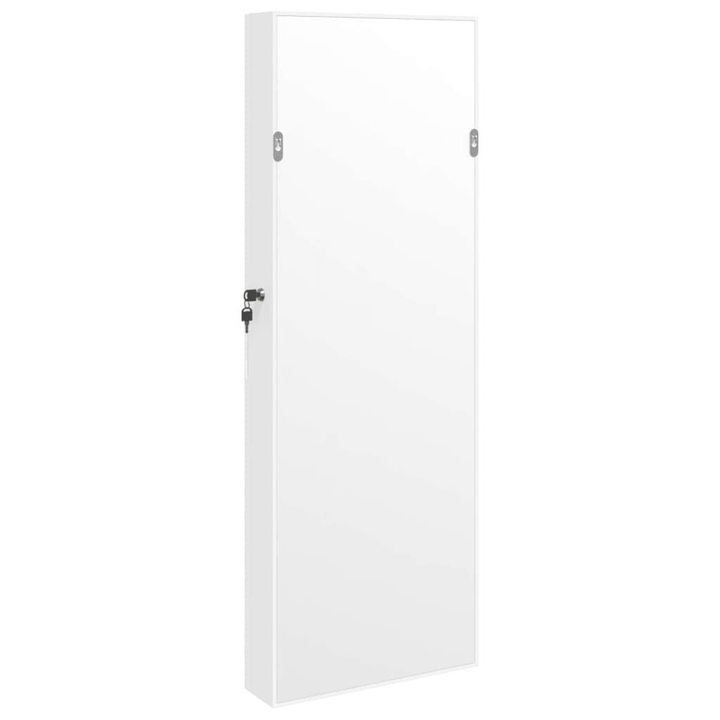 vidaXL Dulap de bijuterii cu oglindă și lumini LED, de perete, alb vidaXL Dulap de bijuterii cu oglindă și lumini LED, de perete, alb