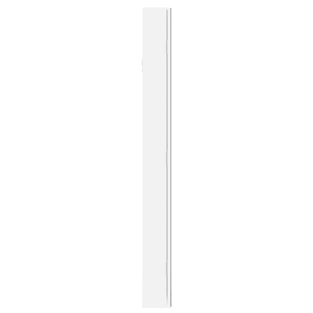 vidaXL Dulap de bijuterii cu oglindă și lumini LED, de perete, alb vidaXL Dulap de bijuterii cu oglindă și lumini LED, de perete, alb