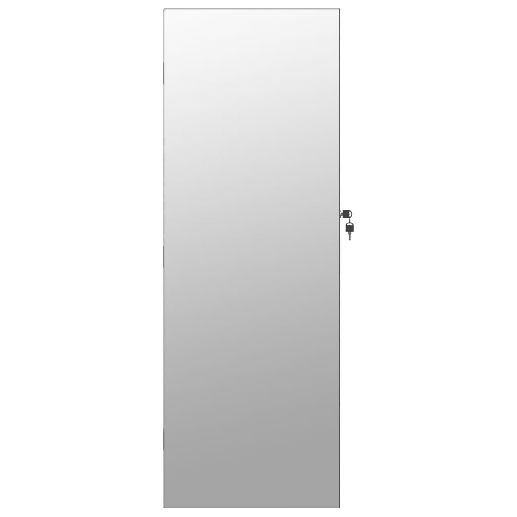 vidaXL Dulap de bijuterii cu oglindă și lumini LED, de perete, negru vidaXL Dulap de bijuterii cu oglindă și lumini LED, de perete, negru