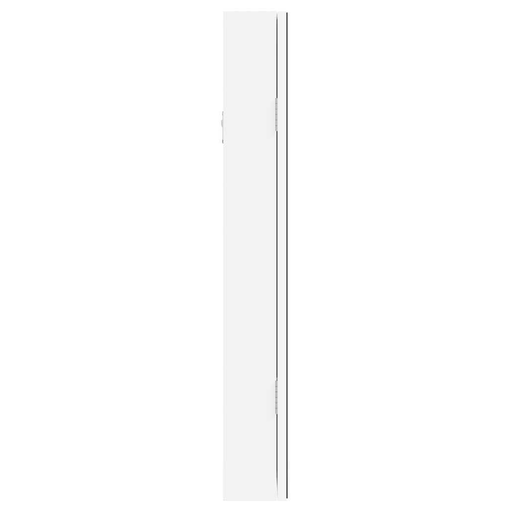 vidaXL Dulap de bijuterii cu oglindă și lumini LED, de perete, alb vidaXL Dulap de bijuterii cu oglindă și lumini LED, de perete, alb