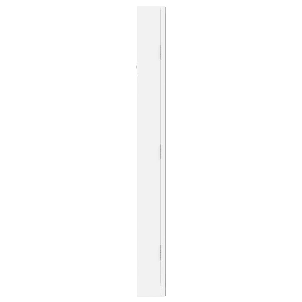 vidaXL Dulap de bijuterii cu oglindă și lumini LED, de perete, alb vidaXL Dulap de bijuterii cu oglindă și lumini LED, de perete, alb