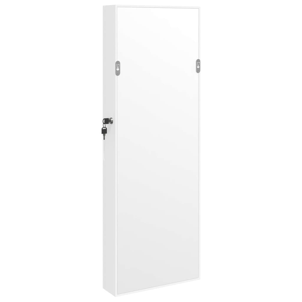 vidaXL Dulap de bijuterii cu oglindă și lumini LED, de perete, alb vidaXL Dulap de bijuterii cu oglindă și lumini LED, de perete, alb
