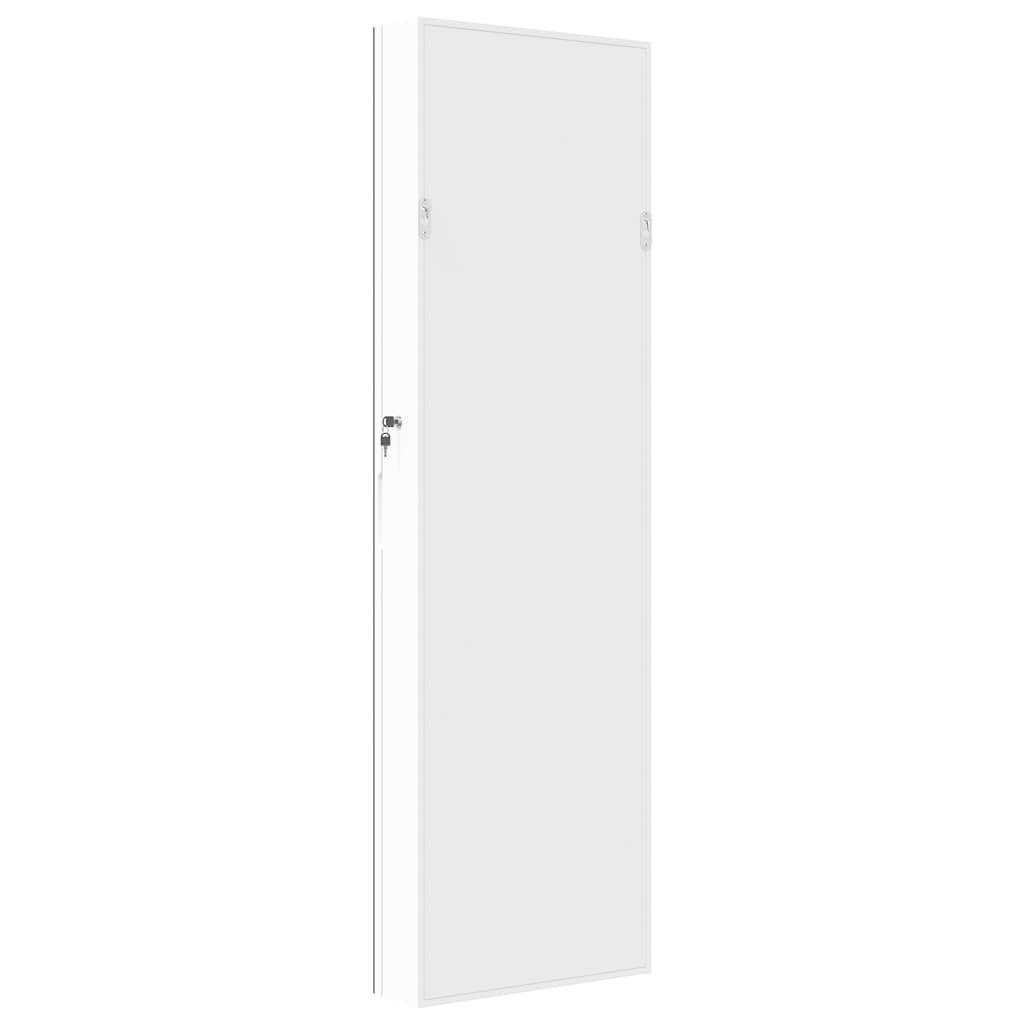 vidaXL Dulap de bijuterii cu oglindă și lumini LED, de perete, alb vidaXL Dulap de bijuterii cu oglindă și lumini LED, de perete, alb