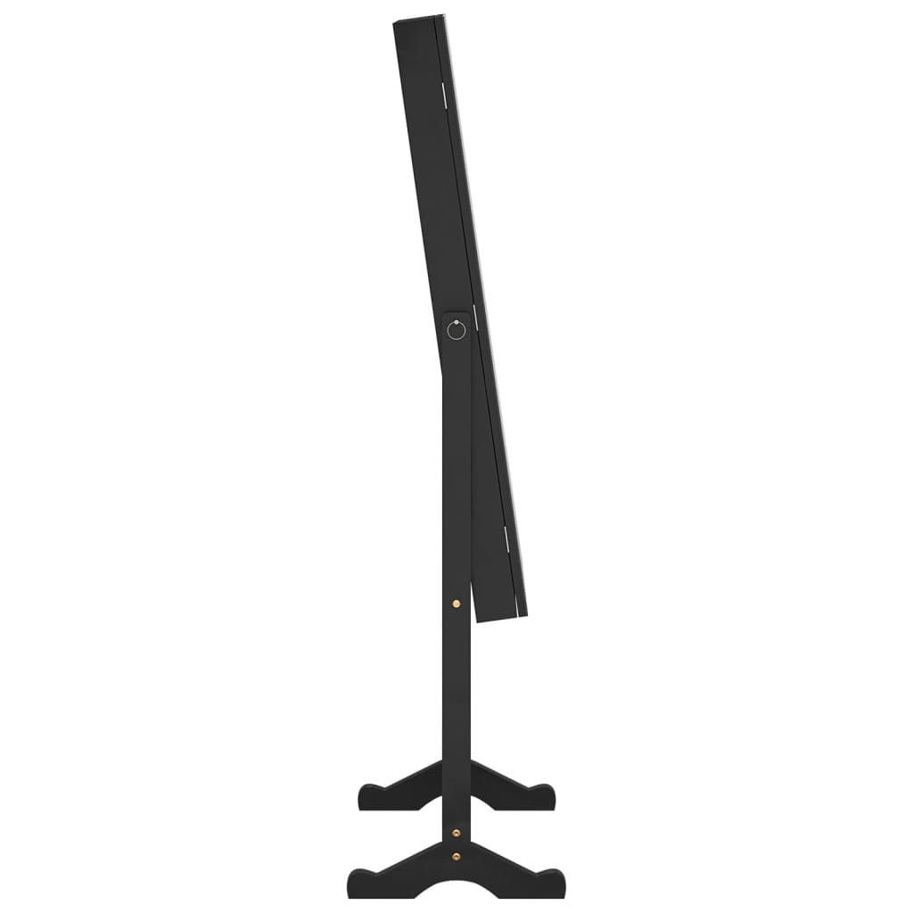 vidaXL Dulap de bijuterii cu oglindă independent, negru, 42x38x152 cm vidaXL Dulap de bijuterii cu oglindă independent, negru, 42x38x152 cm