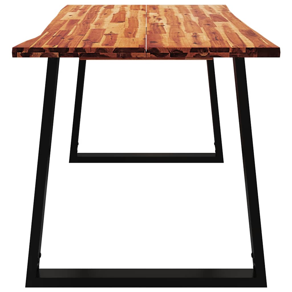vidaXL Masă cu margini naturale, 140x80x75 cm, lemn masiv de acacia vidaXL Masă cu margini naturale, 140x80x75 cm, lemn masiv de acacia