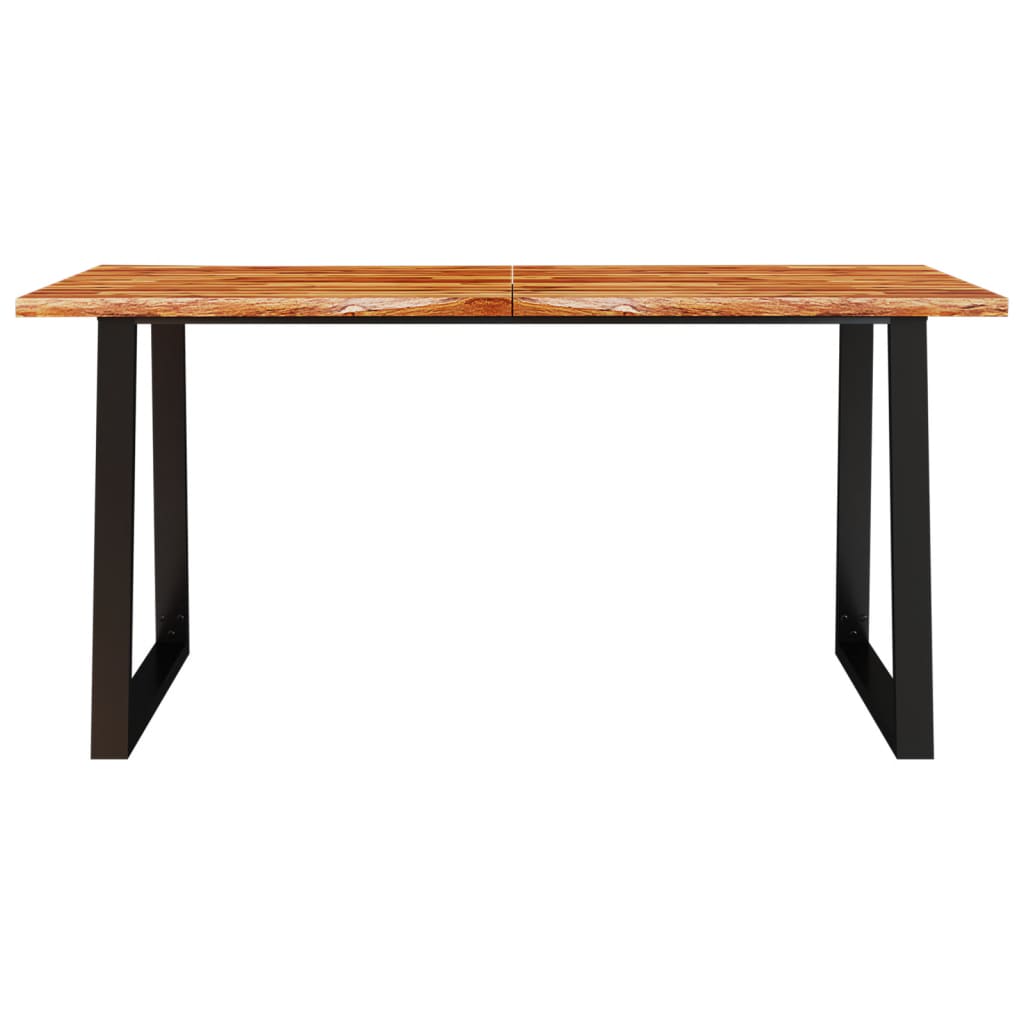 vidaXL Masă cu margini naturale, 160x80x75 cm, lemn masiv de acacia vidaXL Masă cu margini naturale, 160x80x75 cm, lemn masiv de acacia