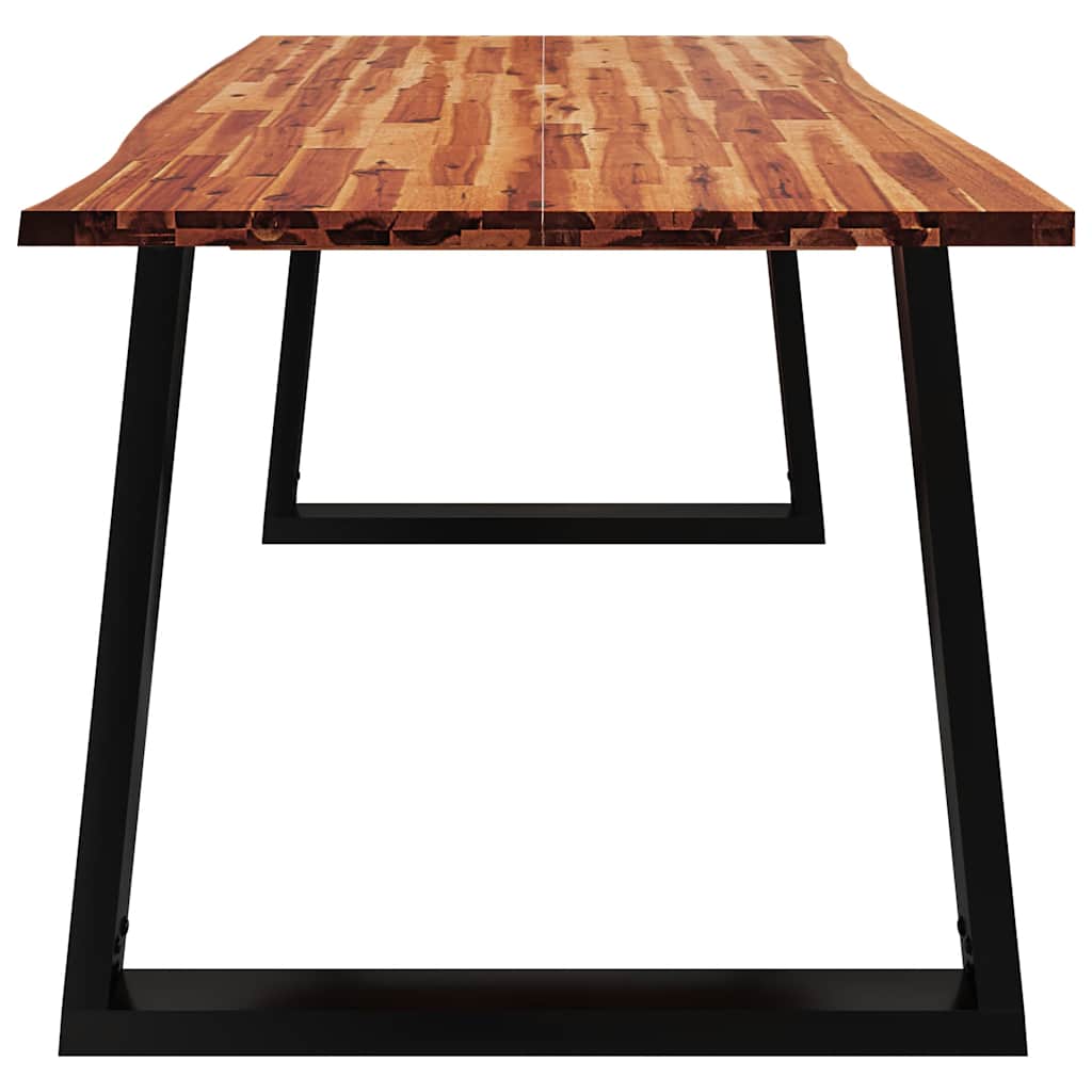 vidaXL Masă cu margini naturale, 180x90x75 cm, lemn masiv de acacia