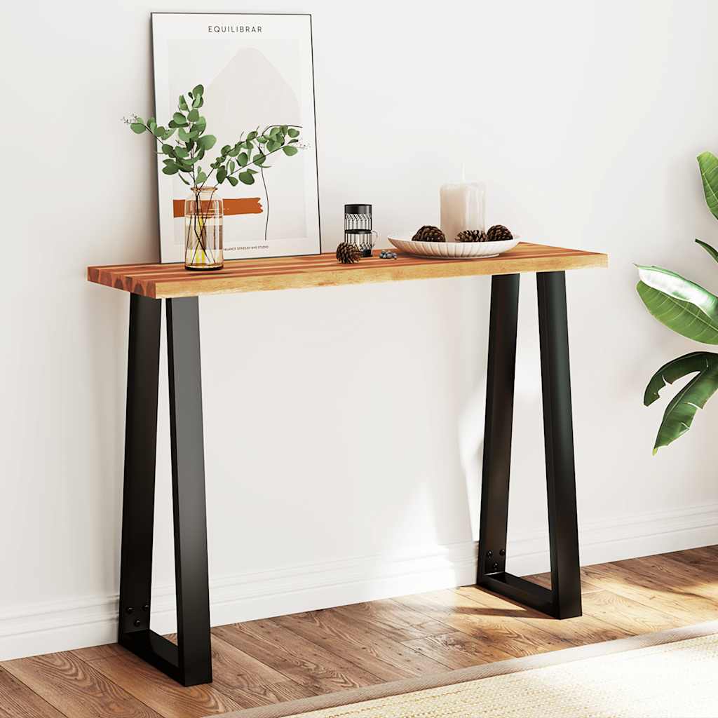 vidaXL Consolă cu margini naturale, 110x35x80 cm, lemn masiv de acacia vidaXL Consolă cu margini naturale, 110x35x80 cm, lemn masiv de acacia