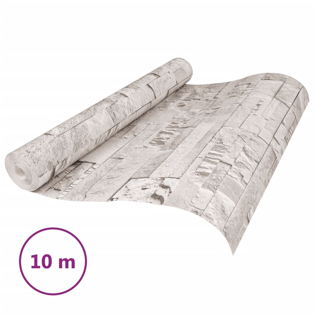 vidaXL Tapet 3D, aspect piatră crem, 10x0,53 m, nețesut vidaXL Tapet 3D, aspect piatră crem, 10x0,53 m, nețesut
