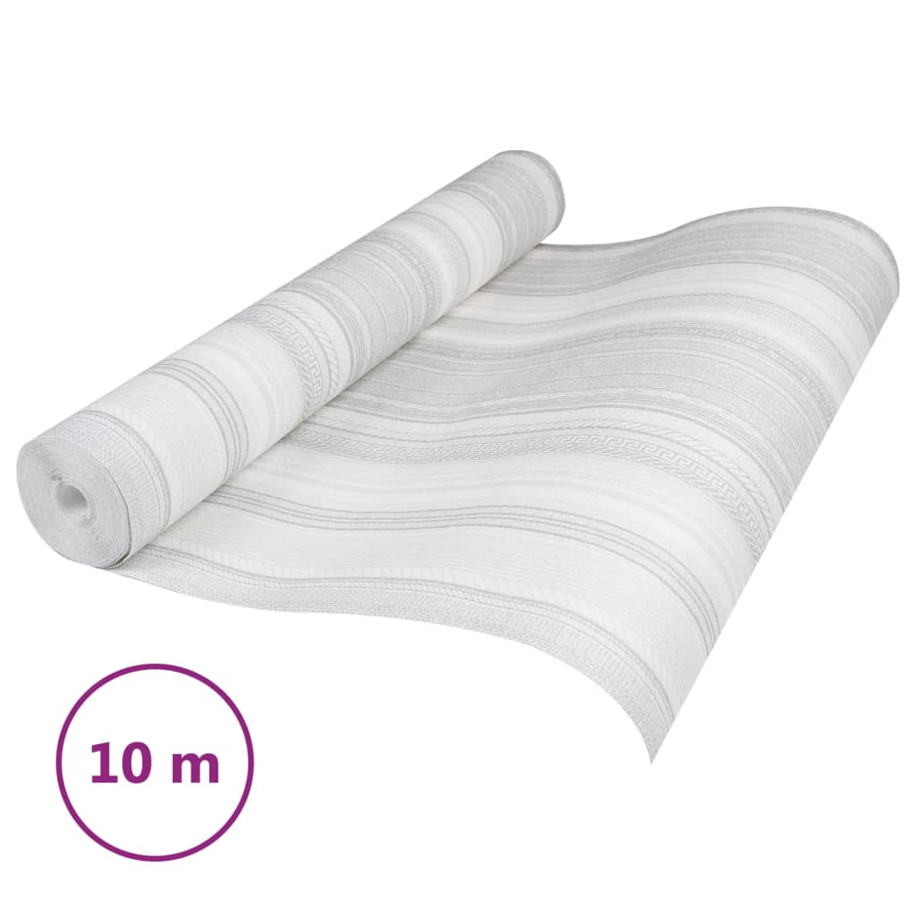 vidaXL Tapet 3D, model benzi, gri, 10x0,53 m, nețesut vidaXL Tapet 3D, model benzi, gri, 10x0,53 m, nețesut