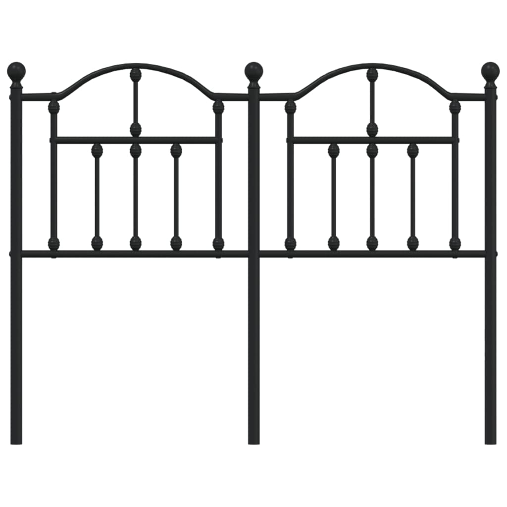 vidaXL Tăblie de pat metalică, negru, 120 cm vidaXL Tăblie de pat metalică, negru, 120 cm