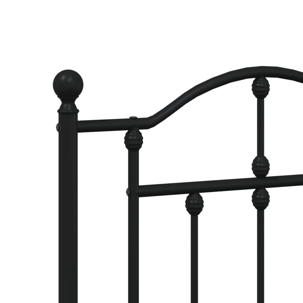 vidaXL Tăblie de pat metalică, negru, 120 cm vidaXL Tăblie de pat metalică, negru, 120 cm
