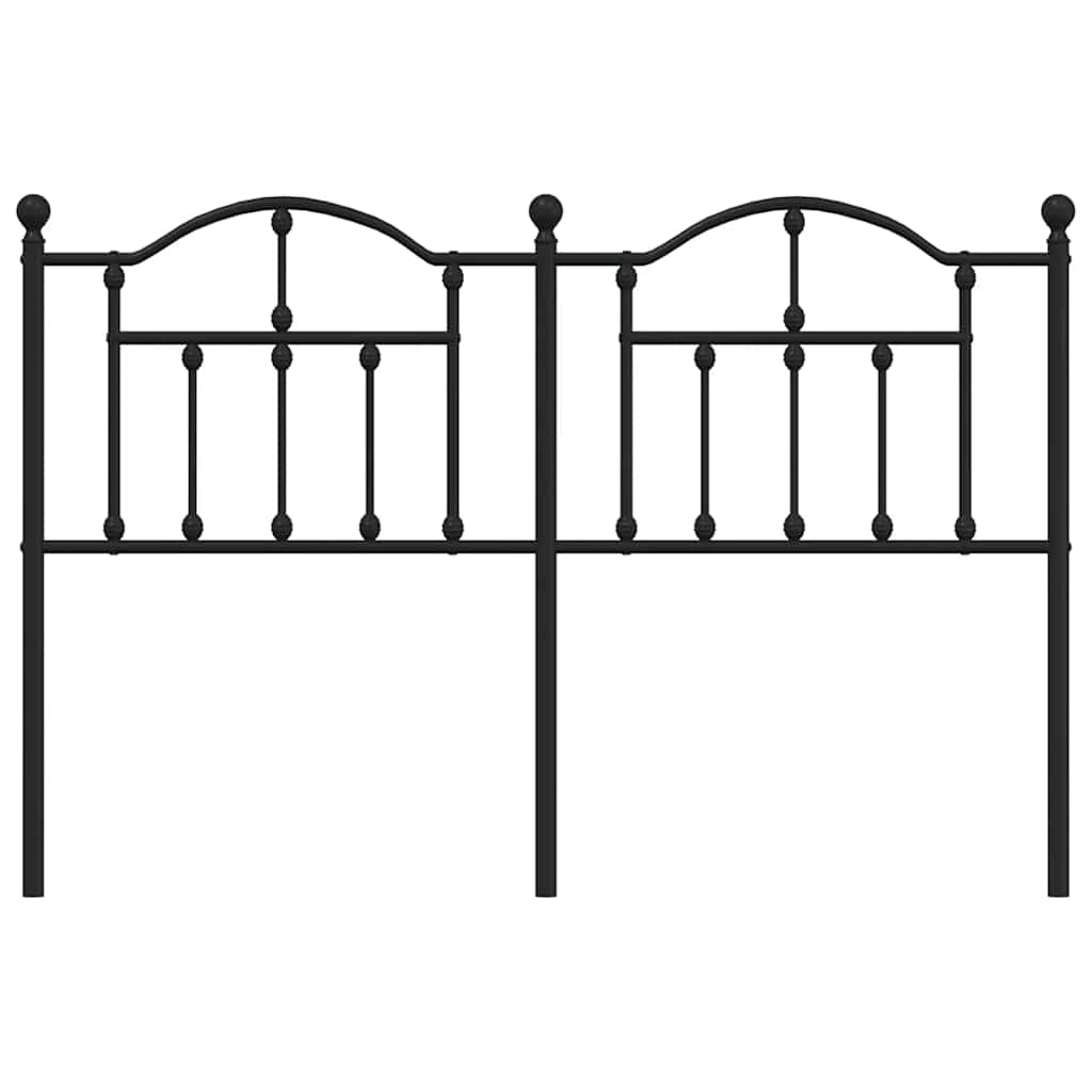 vidaXL Tăblie de pat metalică, negru, 135 cm vidaXL Tăblie de pat metalică, negru, 135 cm
