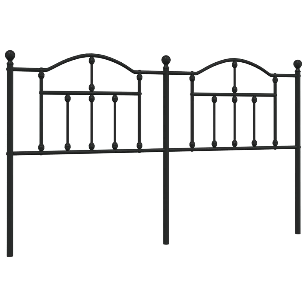 vidaXL Tăblie de pat metalică, negru, 160 cm vidaXL Tăblie de pat metalică, negru, 160 cm