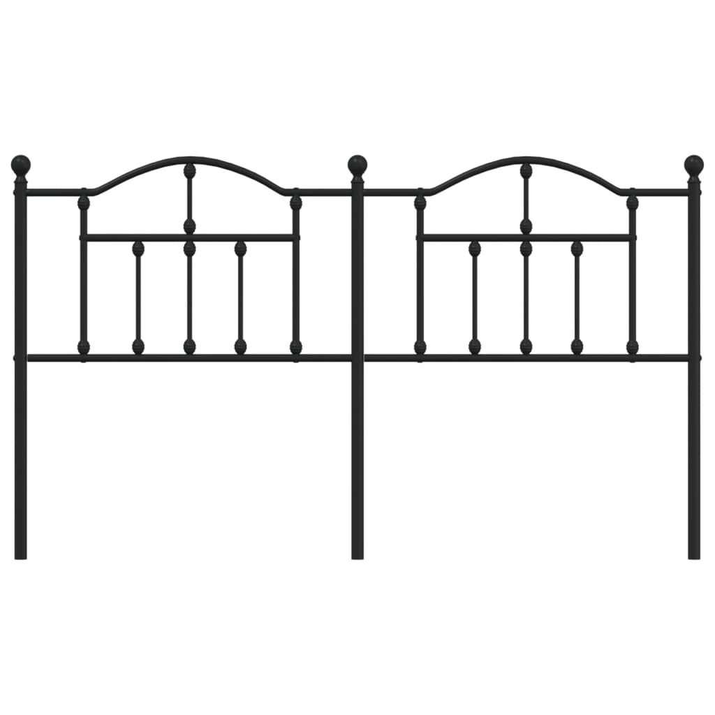 vidaXL Tăblie de pat metalică, negru, 160 cm vidaXL Tăblie de pat metalică, negru, 160 cm