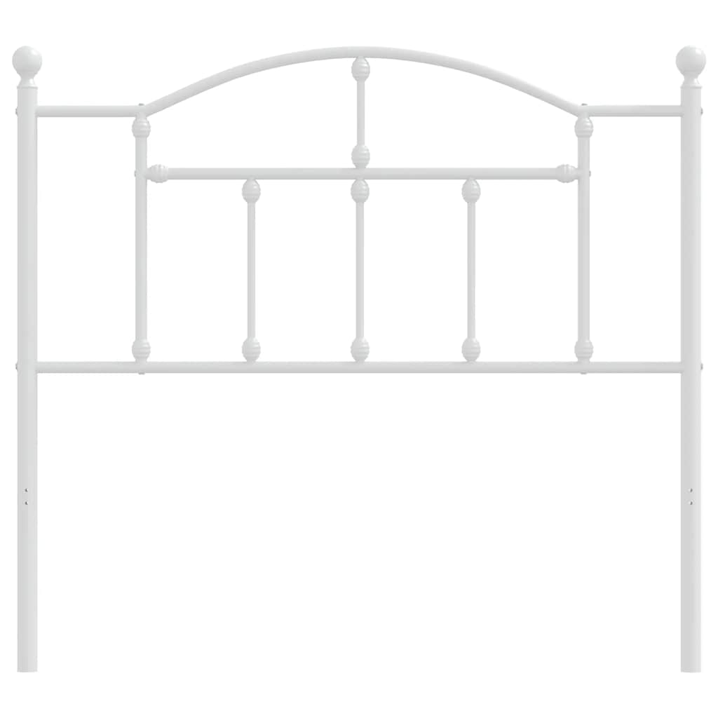 vidaXL Tăblie de pat metalică, alb, 100 cm