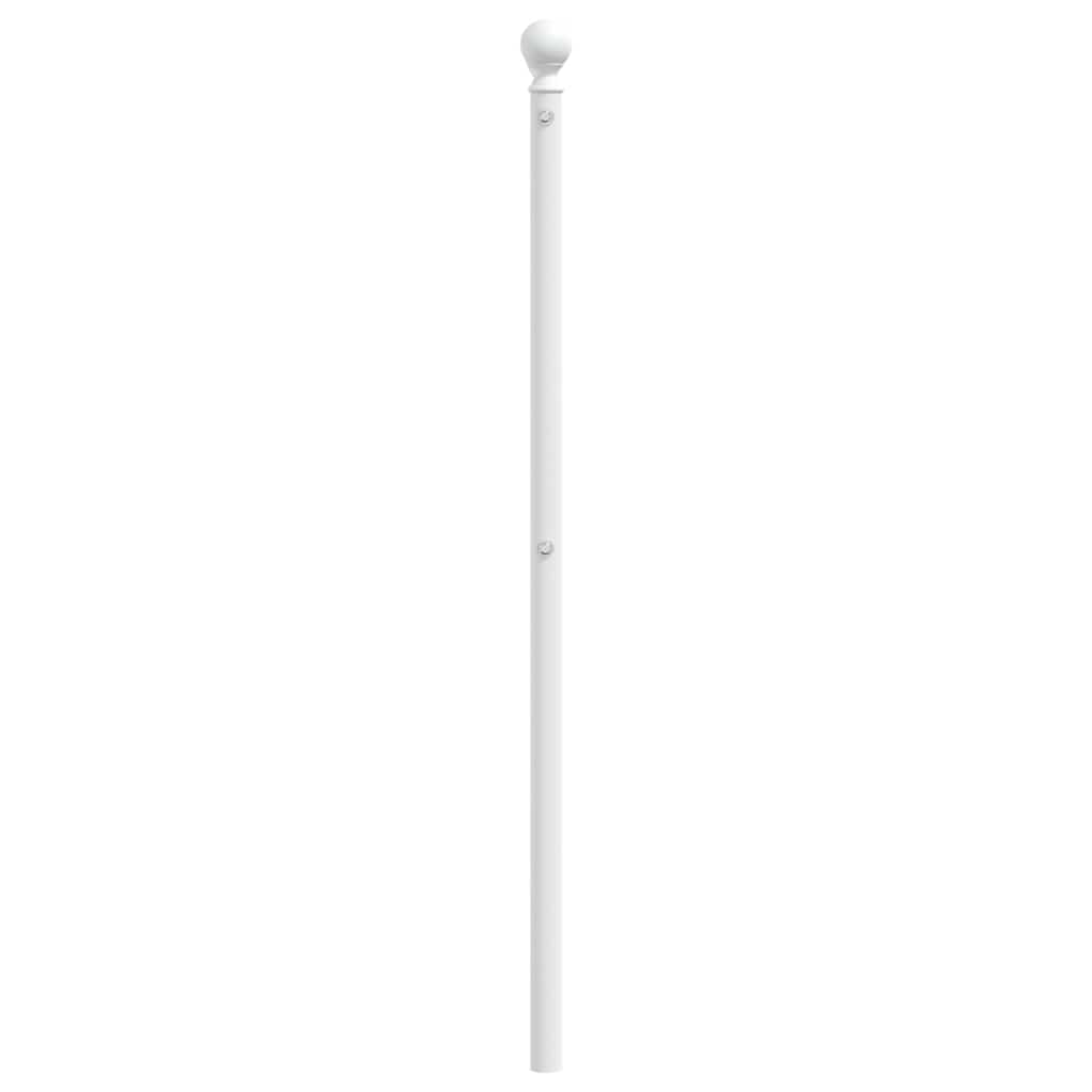 vidaXL Tăblie de pat metalică, alb, 193 cm