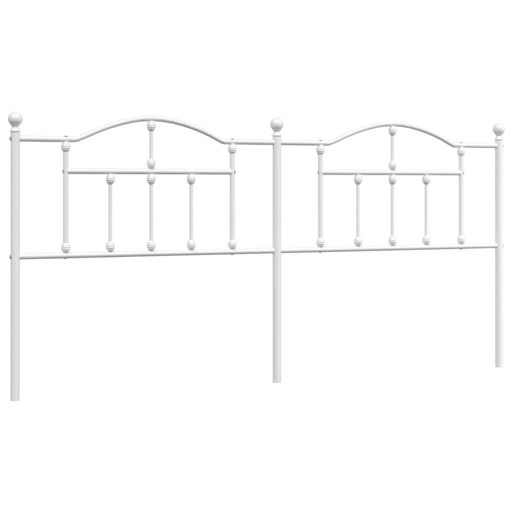 vidaXL Tăblie de pat metalică, alb, 200 cm vidaXL Tăblie de pat metalică, alb, 200 cm