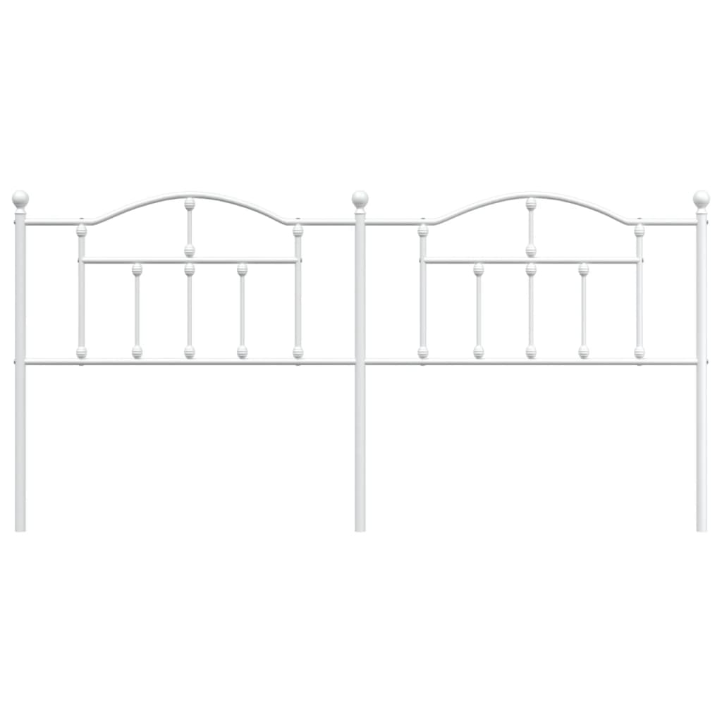 vidaXL Tăblie de pat metalică, alb, 200 cm vidaXL Tăblie de pat metalică, alb, 200 cm