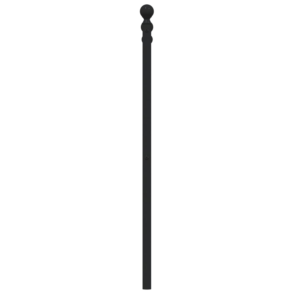 vidaXL Tăblie de pat metalică, negru, 90 cm