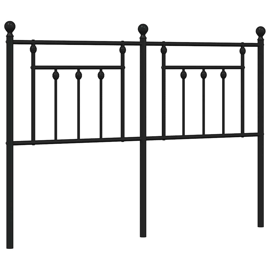 vidaXL Tăblie de pat metalică, negru, 150 cm vidaXL Tăblie de pat metalică, negru, 150 cm