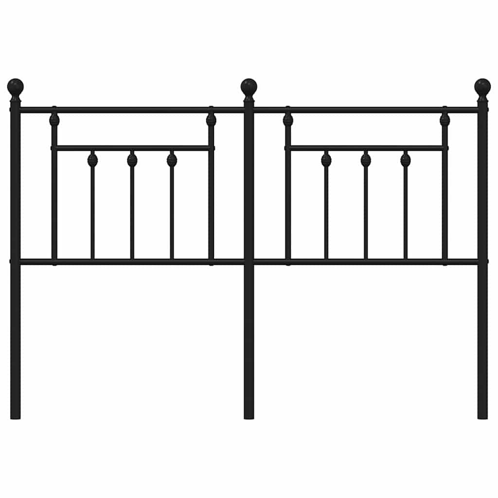 vidaXL Tăblie de pat metalică, negru, 150 cm vidaXL Tăblie de pat metalică, negru, 150 cm