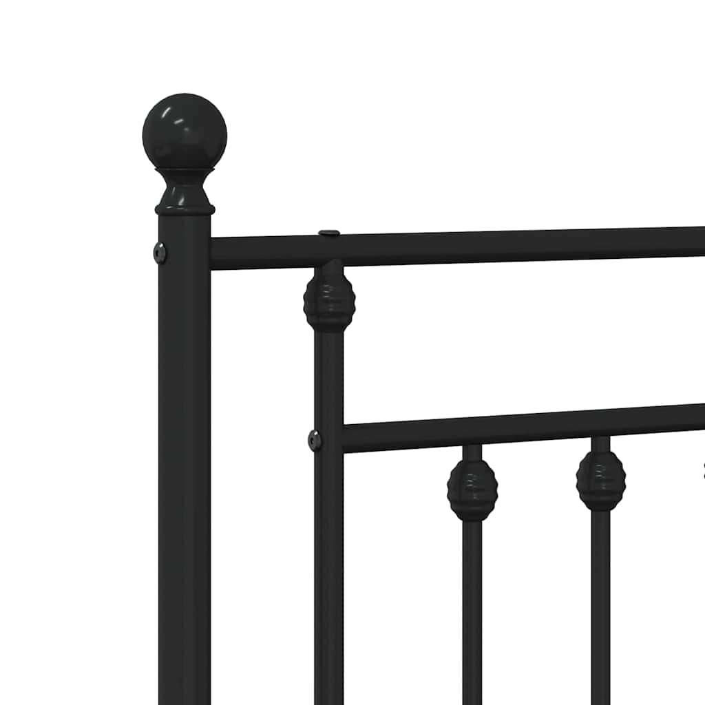 vidaXL Tăblie de pat metalică, negru, 150 cm vidaXL Tăblie de pat metalică, negru, 150 cm