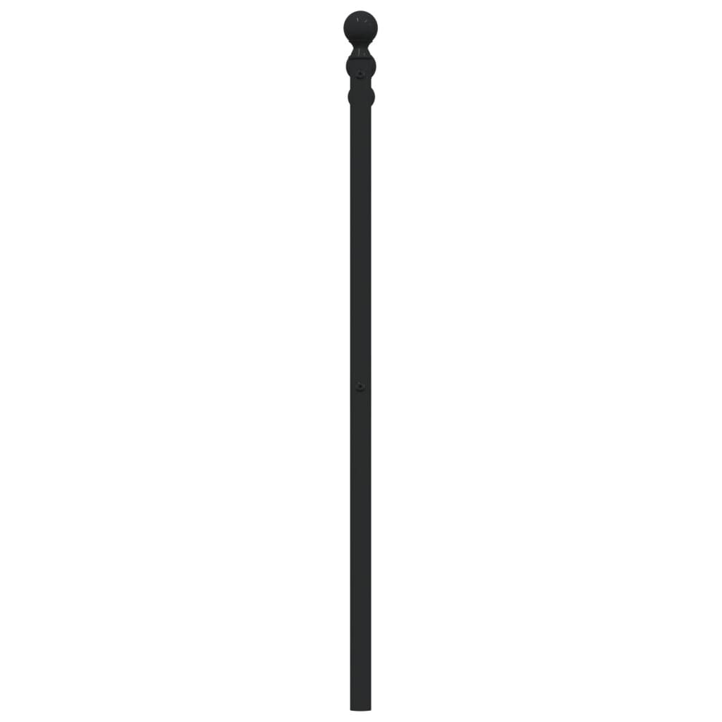 vidaXL Tăblie de pat metalică, negru, 160 cm