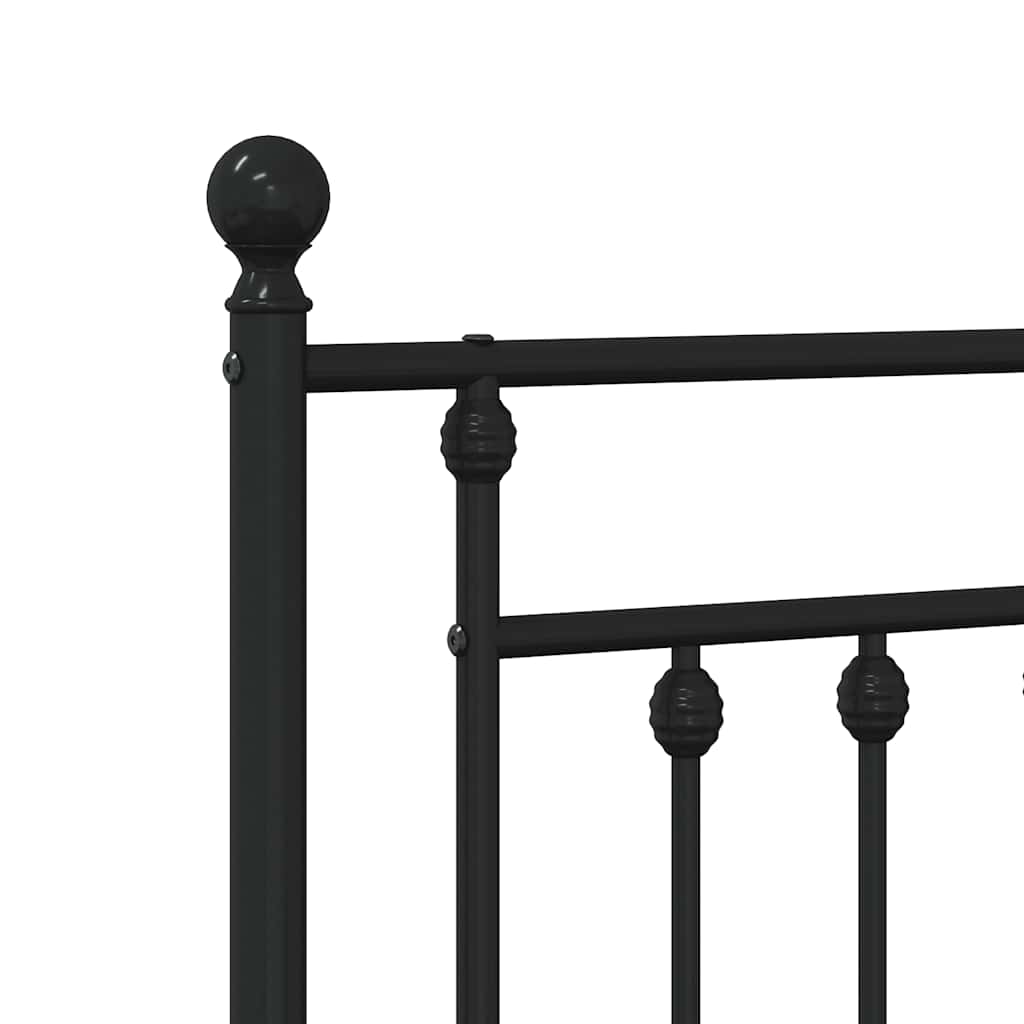 vidaXL Tăblie de pat metalică, negru, 193 cm vidaXL Tăblie de pat metalică, negru, 193 cm
