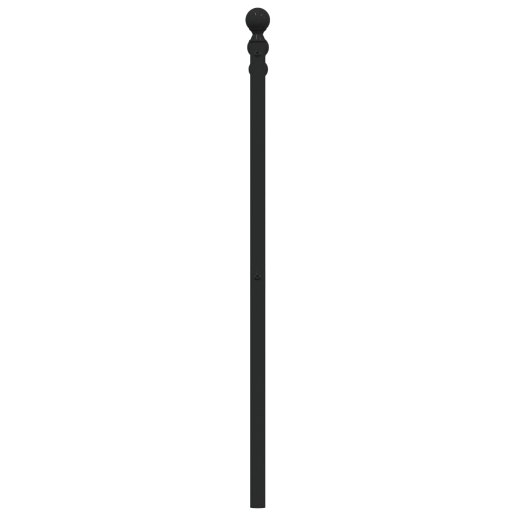 vidaXL Tăblie de pat metalică, negru, 200 cm