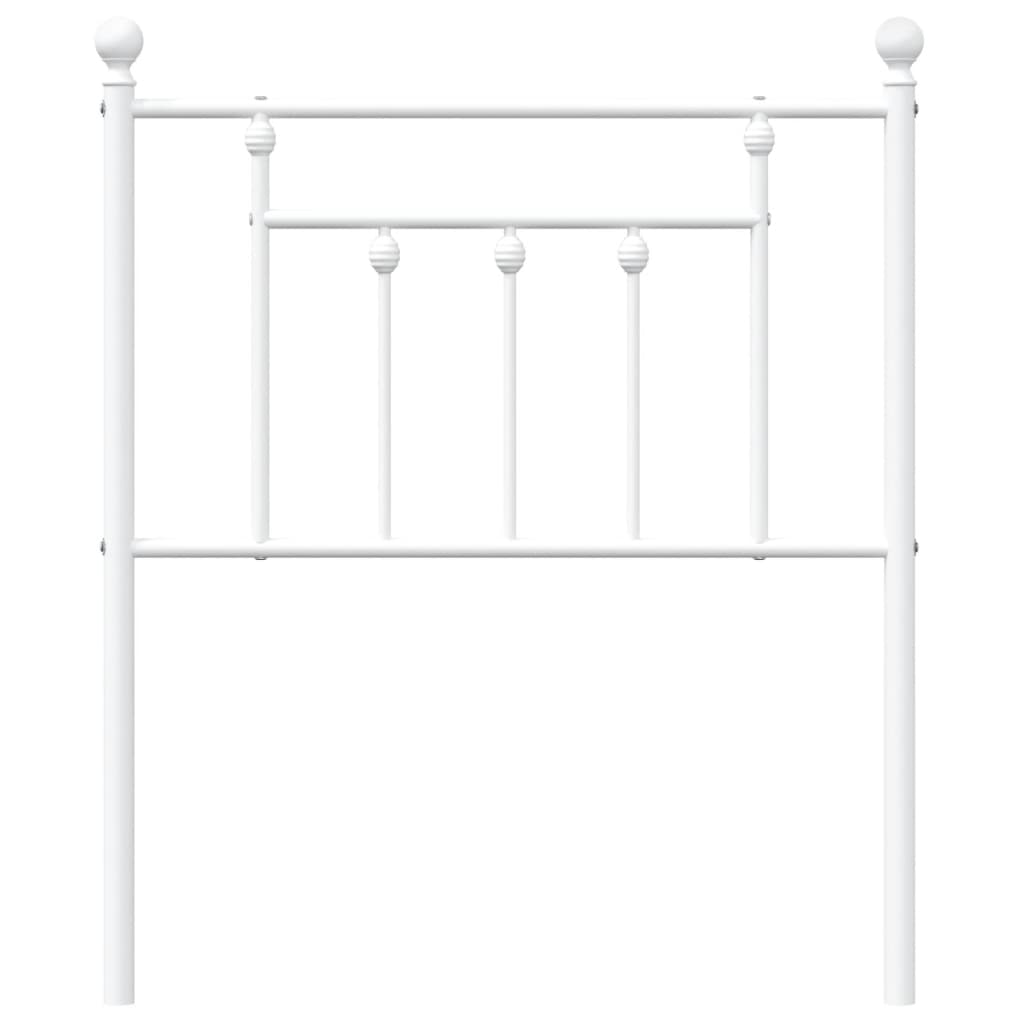 vidaXL Tăblie de pat metalică, alb, 75 cm vidaXL Tăblie de pat metalică, alb, 75 cm