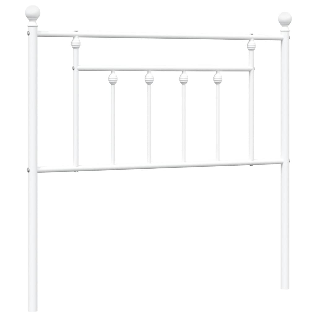 vidaXL Tăblie de pat metalică, alb, 90 cm vidaXL Tăblie de pat metalică, alb, 90 cm