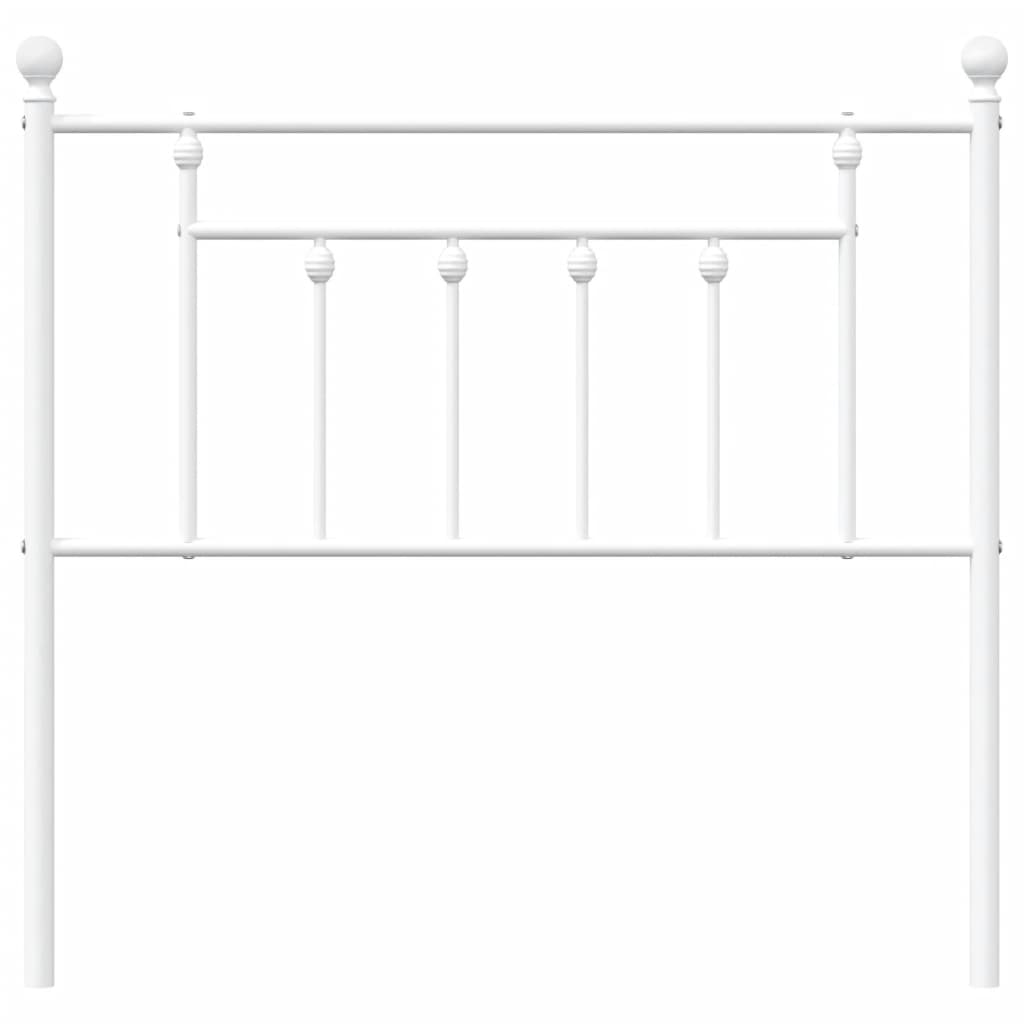 vidaXL Tăblie de pat metalică, alb, 90 cm vidaXL Tăblie de pat metalică, alb, 90 cm