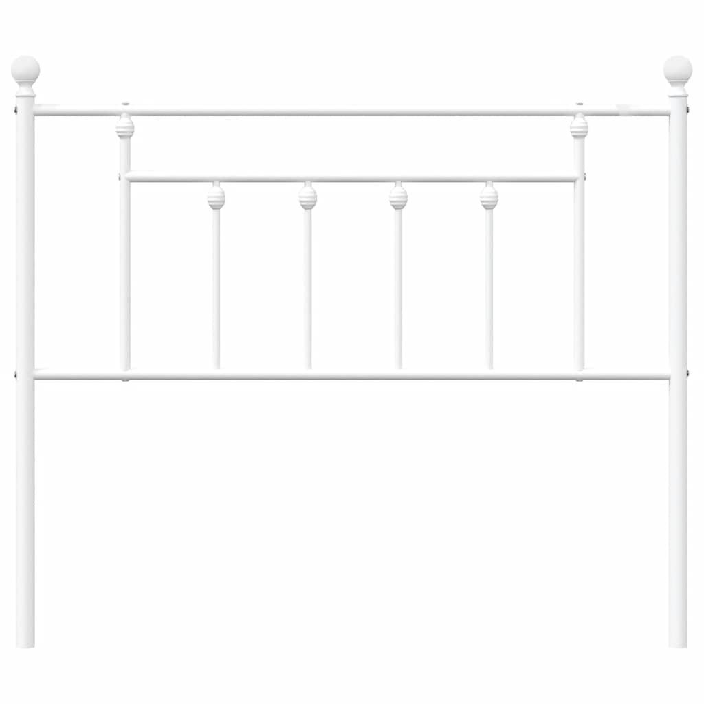 vidaXL Tăblie de pat metalică, alb, 100 cm