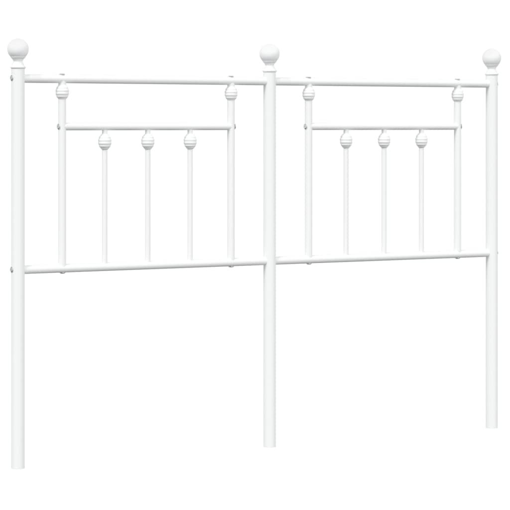 vidaXL Tăblie de pat metalică, alb, 150 cm vidaXL Tăblie de pat metalică, alb, 150 cm