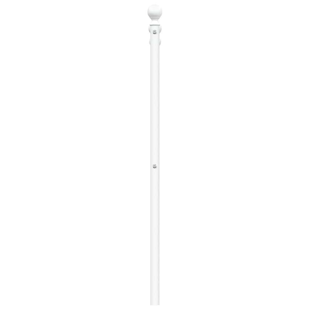 vidaXL Tăblie de pat metalică, alb, 180 cm