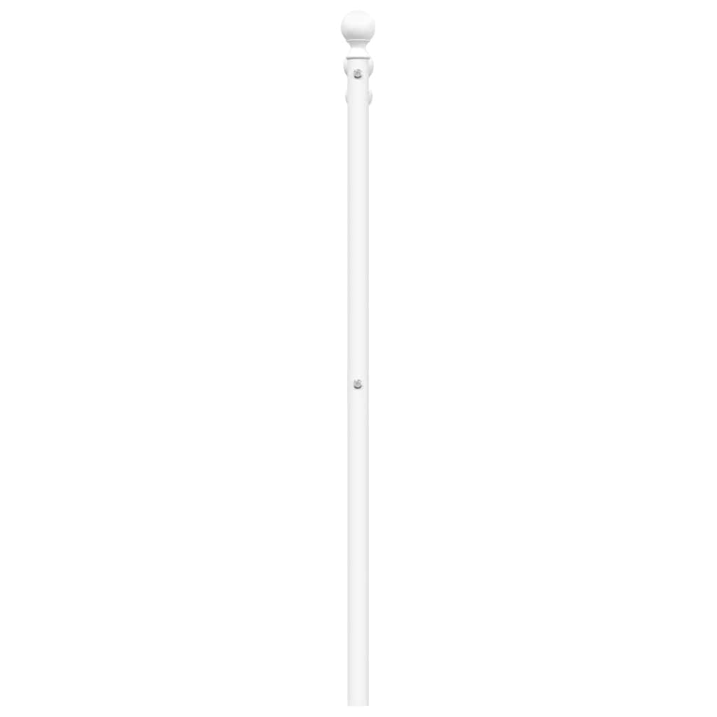 vidaXL Tăblie de pat metalică, alb, 193 cm