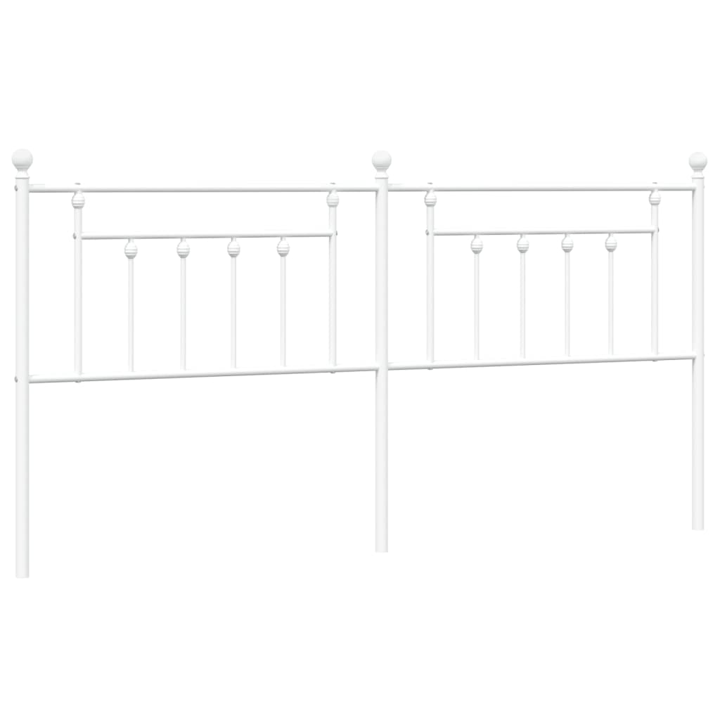 vidaXL Tăblie de pat metalică, alb, 200 cm vidaXL Tăblie de pat metalică, alb, 200 cm