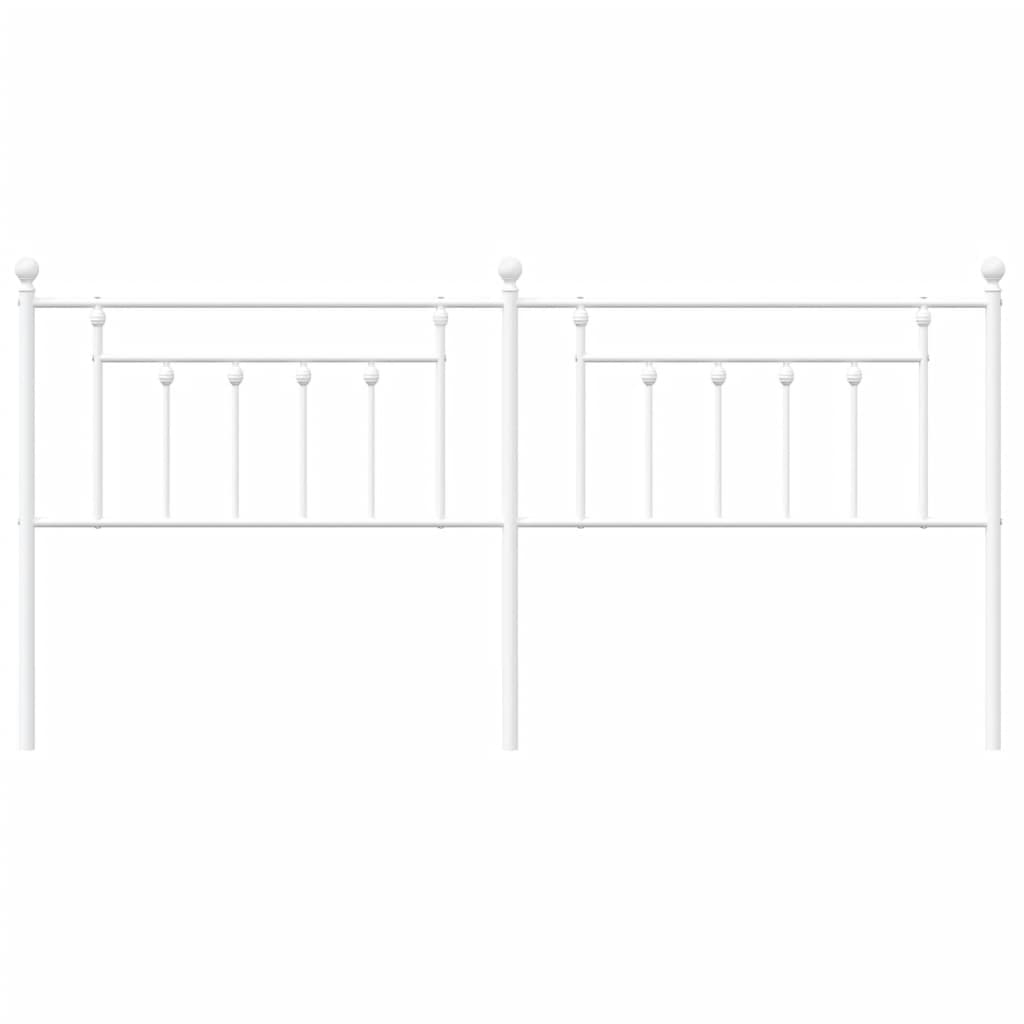 vidaXL Tăblie de pat metalică, alb, 200 cm vidaXL Tăblie de pat metalică, alb, 200 cm