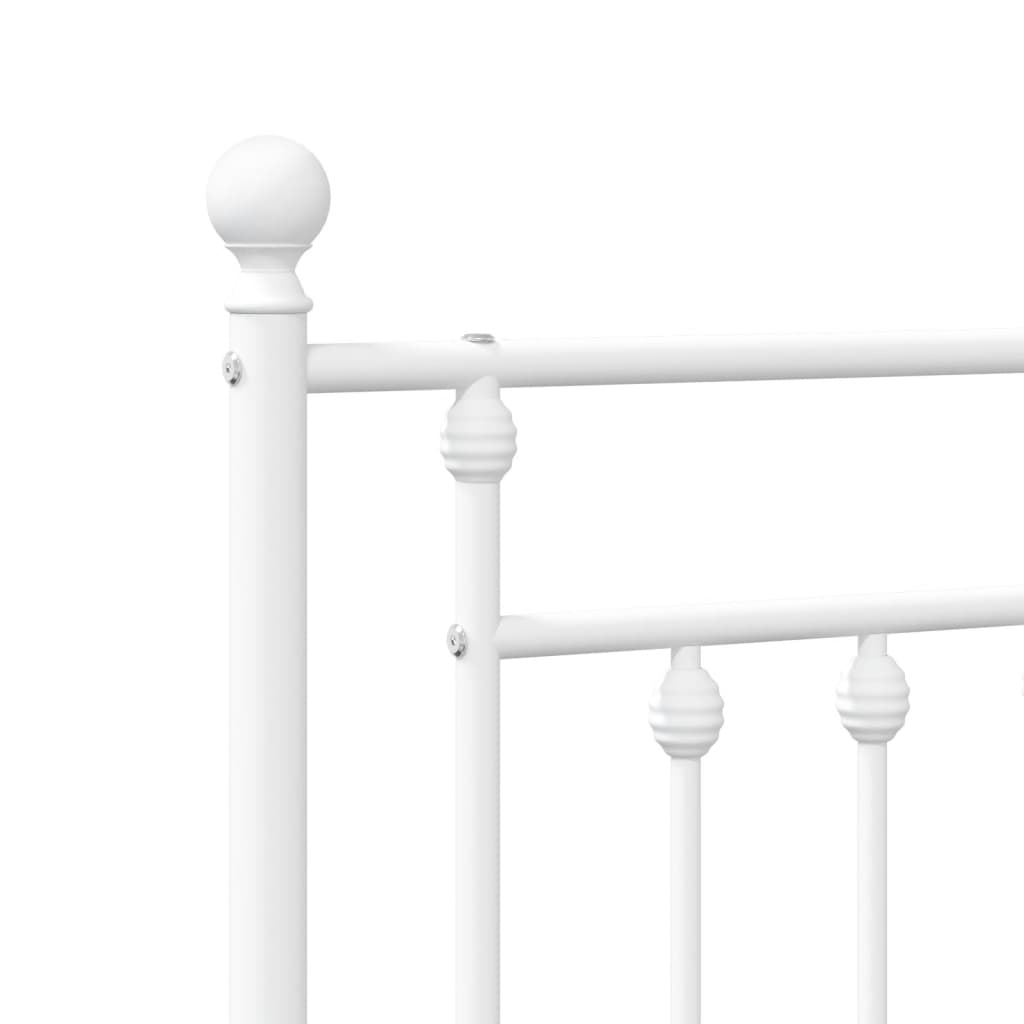 vidaXL Tăblie de pat metalică, alb, 200 cm vidaXL Tăblie de pat metalică, alb, 200 cm