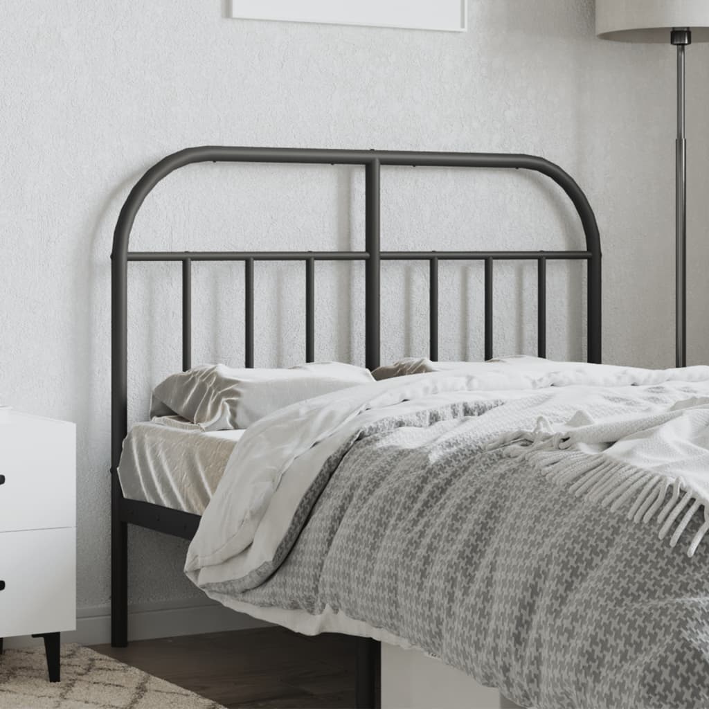 vidaXL Tăblie de pat metalică, negru, 120 cm vidaXL Tăblie de pat metalică, negru, 120 cm