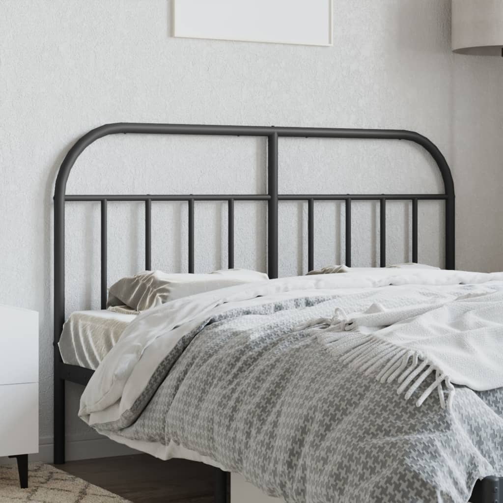 vidaXL Tăblie de pat metalică, negru, 140 cm vidaXL Tăblie de pat metalică, negru, 140 cm
