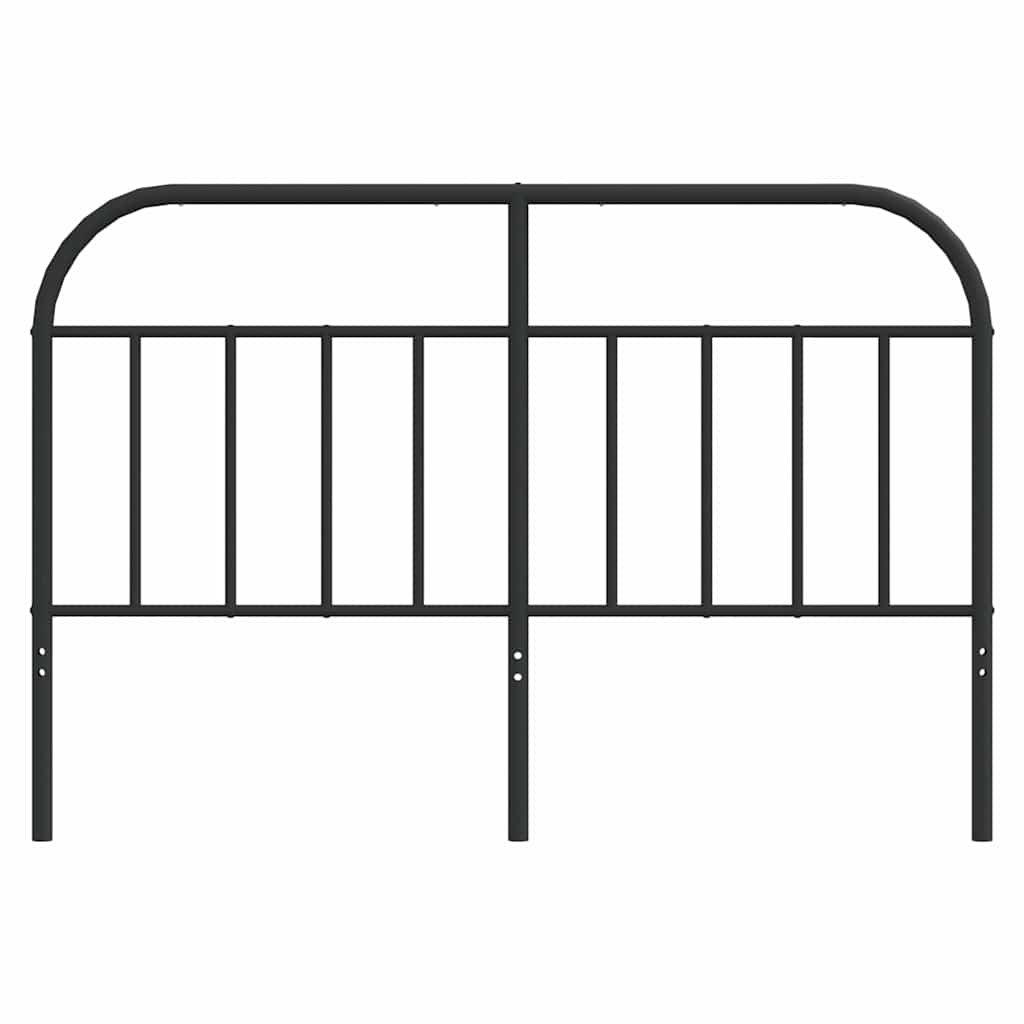vidaXL Tăblie de pat metalică, negru, 150 cm