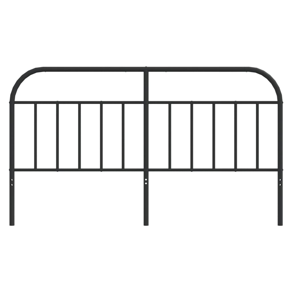 vidaXL Tăblie de pat metalică, negru, 160 cm
