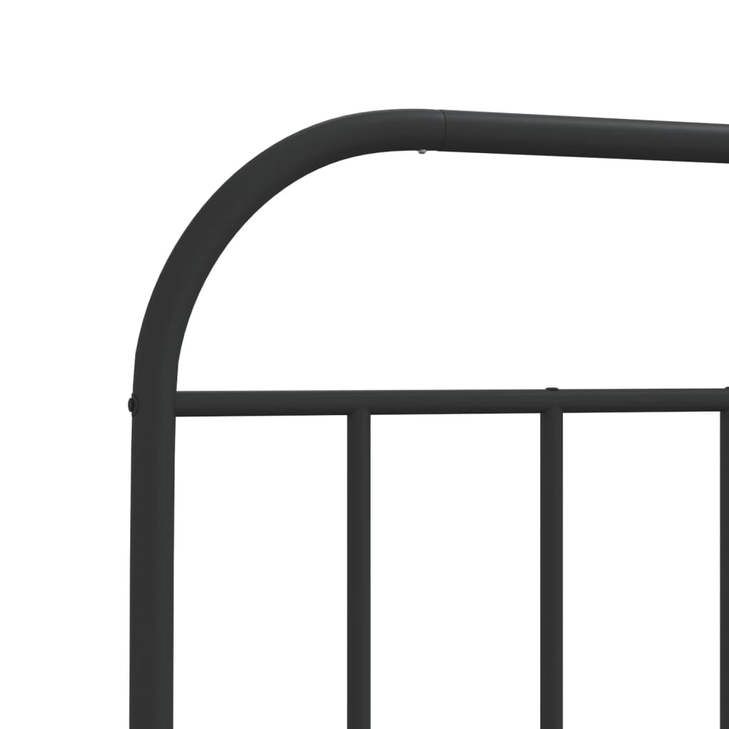 vidaXL Tăblie de pat metalică, negru, 160 cm