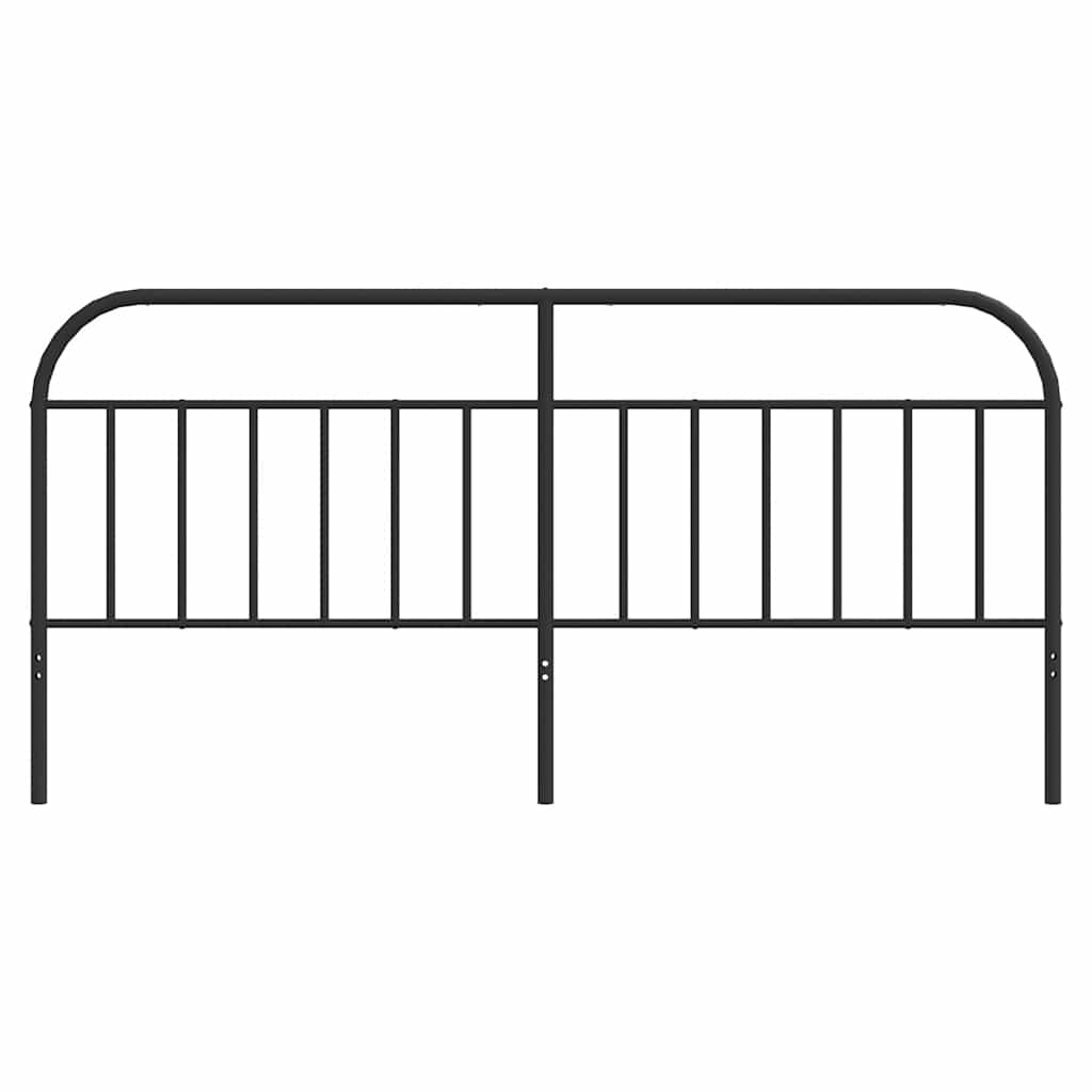 vidaXL Tăblie de pat metalică, negru, 193 cm vidaXL Tăblie de pat metalică, negru, 193 cm