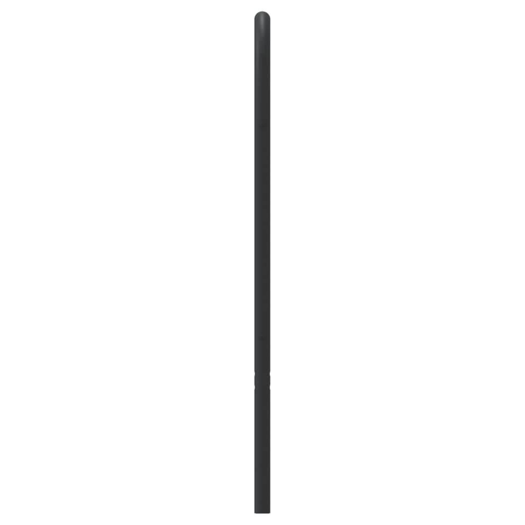 vidaXL Tăblie de pat metalică, negru, 200 cm