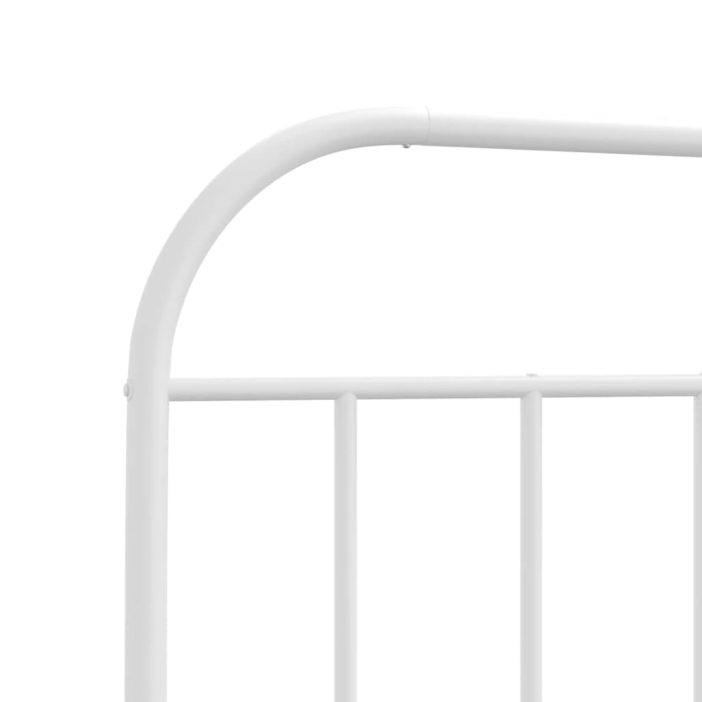 vidaXL Tăblie de pat metalică, alb, 80 cm vidaXL Tăblie de pat metalică, alb, 80 cm