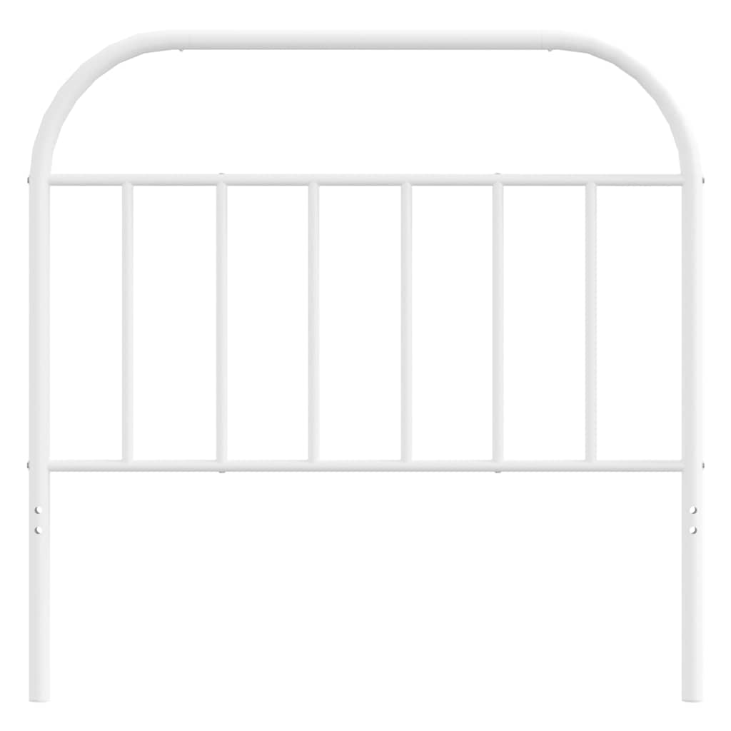 vidaXL Tăblie de pat metalică, alb, 100 cm